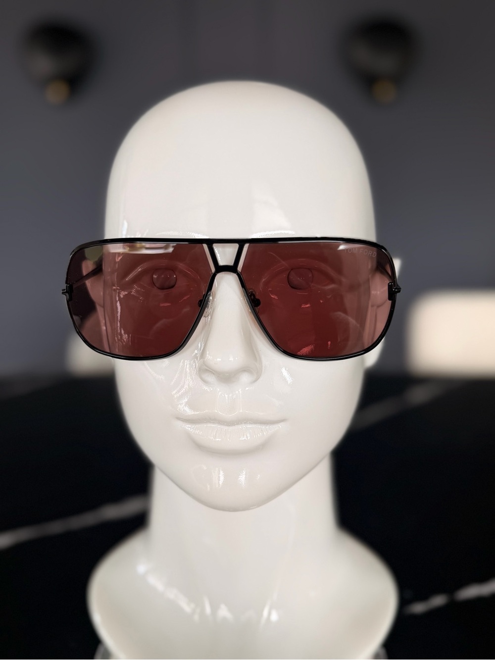 The Tom Ford Stavros TF1204 Aviator Black Metal Sunglasses